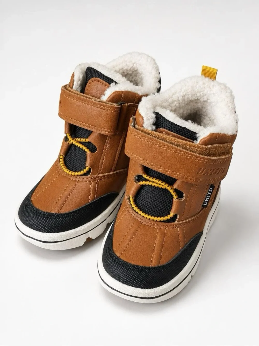 Kids Brown Fleece-Lined Winter Boots - Unbranded size 9